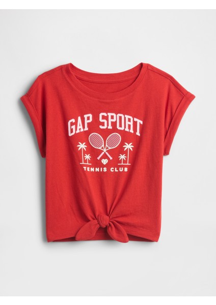 Kız Bebek Kırmızı Baby & Toddler Kravat Düğümü Logo T-Shirt