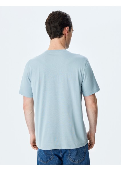 Bisiklet Yaka Regular Fit Pamuklu Kısa Kollu Slogan Baskılı Tişört fırsatları