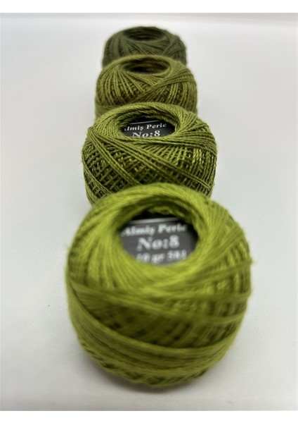 Almiş Perle Etamin-Kanaviçe 4 Lü Iplik Seti (10 Gr-No:8) 936-469-580-581