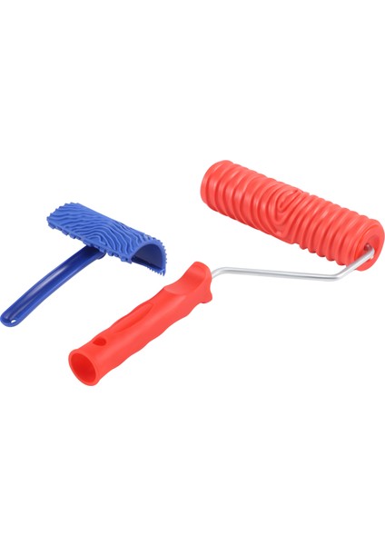Taklit Ahşap Desen Alet Seti EG300T 7 Inç Kauçuk Rulo + MS16 Taklit Gerçekçi Ahşap Desen Aleti Ahşap Desen Kaplama Kabartma Desen Sanat Boya Rulosu (Yurt Dışından)