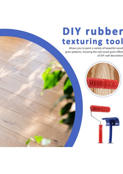 Taklit Ahşap Desen Alet Seti EG300T 7 Inç Kauçuk Rulo + MS16 Taklit Gerçekçi Ahşap Desen Aleti Ahşap Desen Kaplama Kabartma Desen Sanat Boya Rulosu (Yurt Dışından) indirimleri