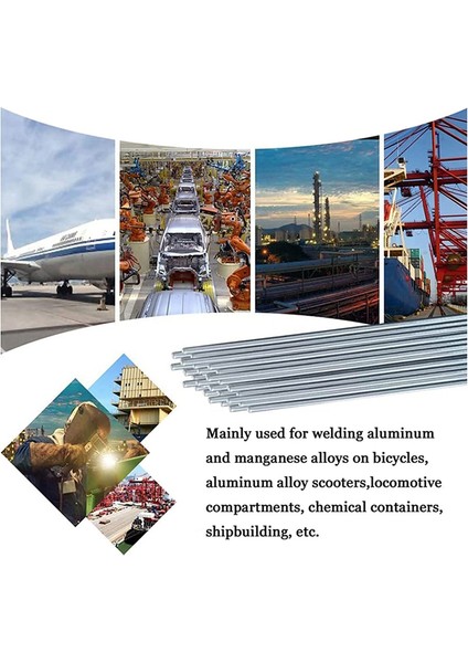 100 Adet Alüminyum Elektrot Teli Düşük Sıcaklıklı Eriyebilir Çözüm Kaynak Akı Içermeyen Elektrot 1.6MMX33CM(1/16 Inç x 13 Inç) B (Yurt Dışından) fırsatları