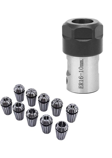 10 Adet Yaylı Pens ER16 Pens Mandren Motor Şaftı Uzatma Çubuğu Mil Pens Torna Aletleri Tutucu Iç 10MM (Yurt Dışından)
