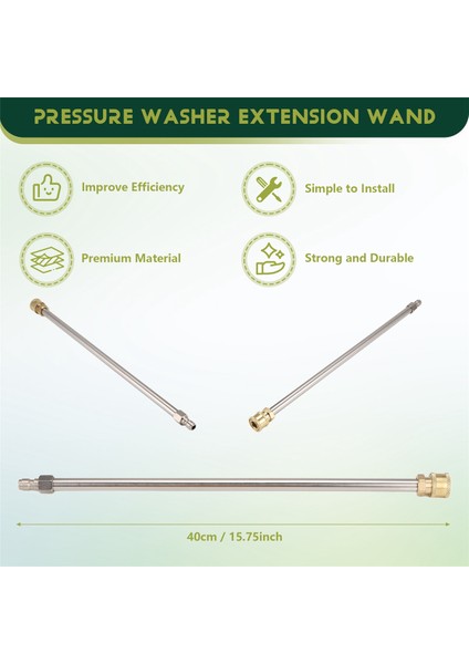 Basınçlı Yıkama Makinesi Uzatma Çubuğu 17 Inç Paslanmaz Çelik 1/4 Inç Hızlı Bağlantılı Elektrikli Yıkama Makinesi Nozulu (Yurt Dışından) fırsatları
