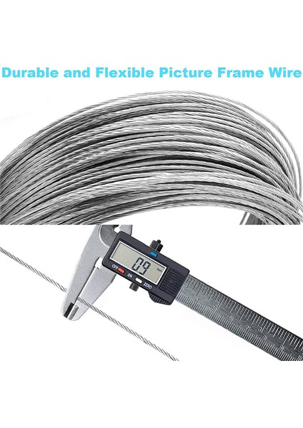 100 Adet Resim Asma Tel Takımı, Fotoğraf Aynası Çerçeve Sanat Eseri Için 100 Ayak Ağır Hizmet Tipi Tel Resim Asma (Yurt Dışından) indirimleri