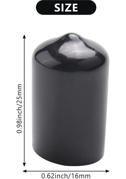 10 Adet Kauçuk Uç Kapakları 16MM Id Pvc Yuvarlak Boru Cıvata Kapağı Kapağı Vida Dişi Koruyucuları Siyah (Yurt Dışından) indirimleri