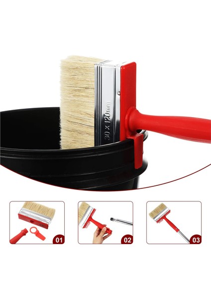 Adet Kulübe Çit Boya Fırçaları Güverte ve Ahşap Blok Boya Fırçası 4.7 İNÇ/120 mm Her Türlü Boyama Işi Için (Yurt Dışından) fiyatları