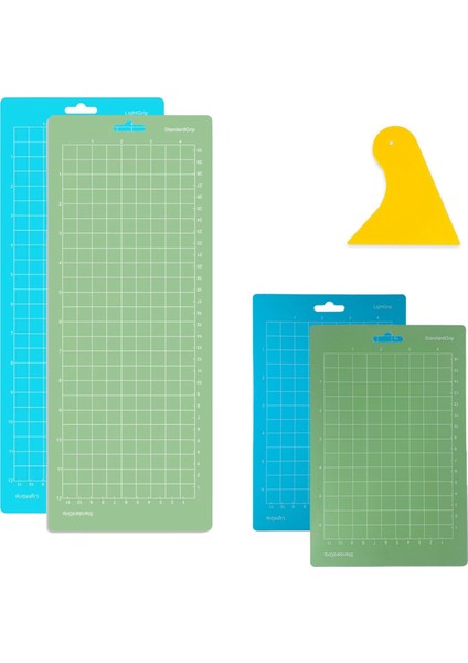 Kesme Matları 4'lü Paket Kesme Matları 4.5X12 ve 4.5x6.5, Vinil Için Kesme Matları (Standart Tutuş, Hafif Tutuş) (Yurt Dışından)