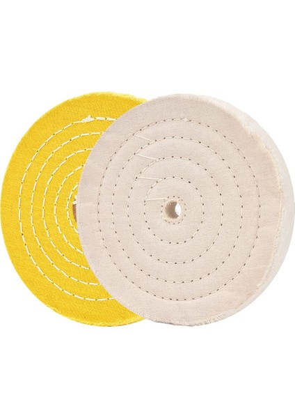 2 Adet Parlatma Diski Parlatma Tekerleği Seti 150MM Parlatma Tekerleği Seti 12,7 mm Mandrel Delikli Masa Tampon Parlatıcısı Için (Yurt Dışından)