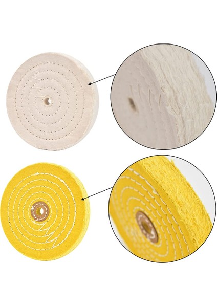 2 Adet Parlatma Diski Parlatma Tekerleği Seti 150MM Parlatma Tekerleği Seti 12,7 mm Mandrel Delikli Masa Tampon Parlatıcısı Için (Yurt Dışından) fırsatları