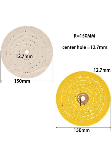 2 Adet Parlatma Diski Parlatma Tekerleği Seti 150MM Parlatma Tekerleği Seti 12,7 mm Mandrel Delikli Masa Tampon Parlatıcısı Için (Yurt Dışından) indirimleri