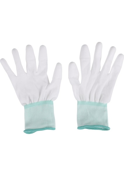 1 Çift Esd Pc Bilgisayar Çalışma Kaymaz Kaymaz Antistatik Beyaz Eldiven Yeni (Yurt Dışından)