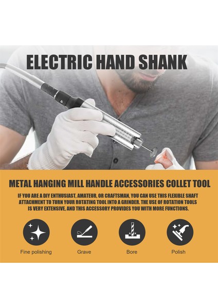 El Aleti Sapı Anahtar Matkap Mandren Flex 3 Çene Uyumlu Esnek Şaft Foredom Grobet Motor Döner Alet Aksesuarı (Yurt Dışından) indirimleri