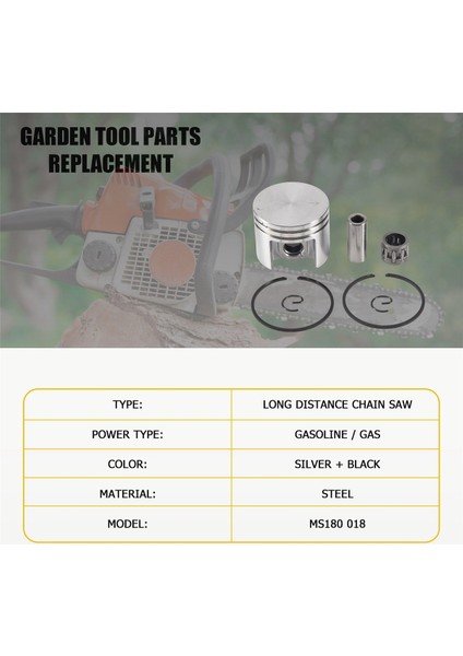 38MM Piston ve Halkalar 10MM Pim Iğne Rulman Takımı Stihl MS180 018 180 Testere Için Uygundur (Yurt Dışından) fırsatları