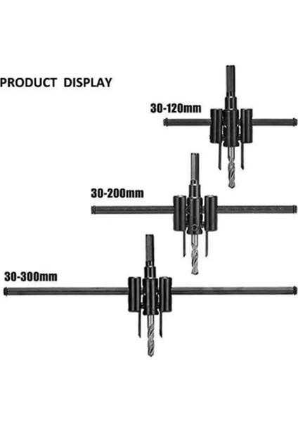 Ahşap Işleme Açacağı Ayarlanabilir Ahşap Daire Delik Kesme Çapı 30-300MM Testere Kesici Alet Matkap Ucu Delik Delme Aletleri (Yurt Dışından) fiyatları