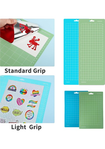 Kesme Matları 4'lü Paket Kesme Matları 4.5X12 ve 4.5x6.5, Vinil Için Kesme Matları (Standart Tutuş, Hafif Tutuş) (Yurt Dışından) fırsatları