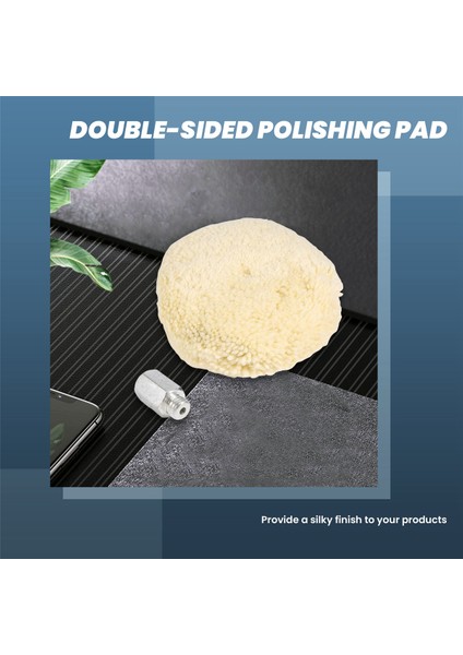 7 Inç Çift Taraflı Yün Cilalama Pedi 5/8 Inç Cıvata Yünü ile Cilalama Pedi (1 Paket) (Yurt Dışından) fiyatları