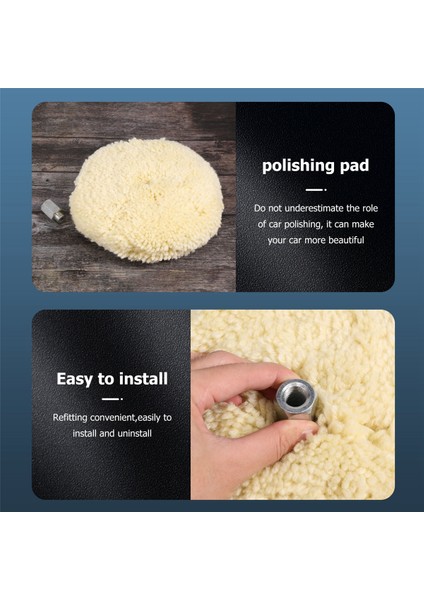 7 Inç Çift Taraflı Yün Cilalama Pedi 5/8 Inç Cıvata Yünü ile Cilalama Pedi (1 Paket) (Yurt Dışından) fırsatları