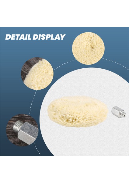 7 Inç Çift Taraflı Yün Cilalama Pedi 5/8 Inç Cıvata Yünü ile Cilalama Pedi (1 Paket) (Yurt Dışından) indirimleri