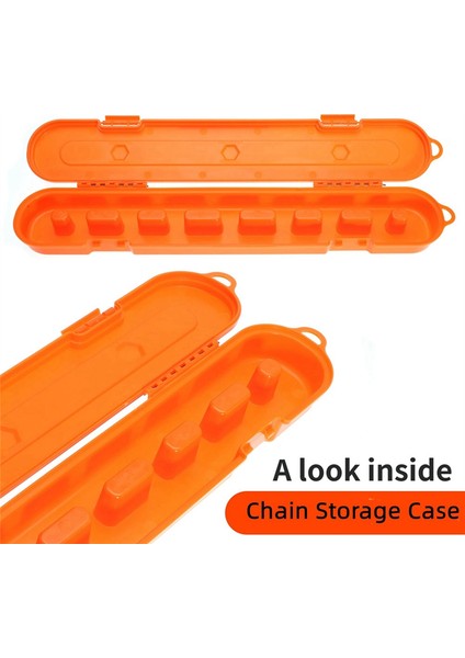 Zincirli Testere Zinciri Saklama Kutusu, 10 Inç 16 Inç 18 Inç 20 Inç Zincirli Testere Için Zincirli Testere Zinciri Düzenleyici Kutusu (Turuncu) (Yurt Dışından) fiyatları