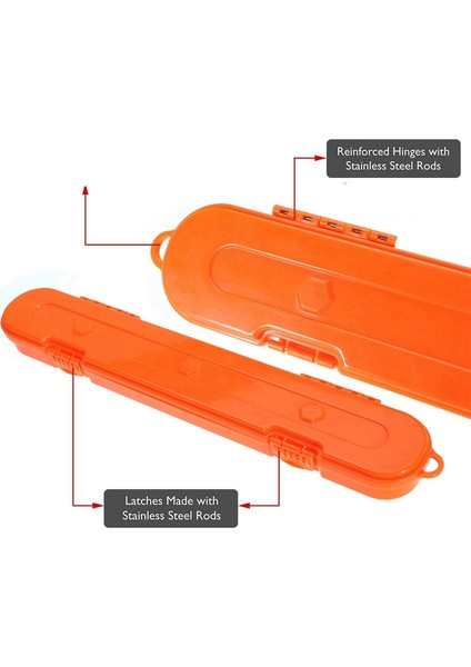Zincirli Testere Zinciri Saklama Kutusu, 10 Inç 16 Inç 18 Inç 20 Inç Zincirli Testere Için Zincirli Testere Zinciri Düzenleyici Kutusu (Turuncu) (Yurt Dışından) fırsatları