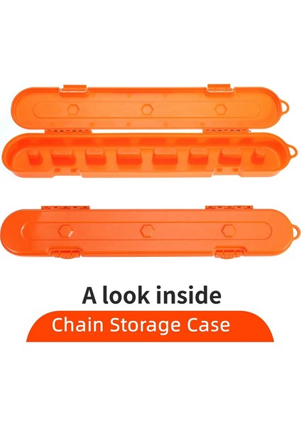 Zincirli Testere Zinciri Saklama Kutusu, 10 Inç 16 Inç 18 Inç 20 Inç Zincirli Testere Için Zincirli Testere Zinciri Düzenleyici Kutusu (Turuncu) (Yurt Dışından) indirimleri
