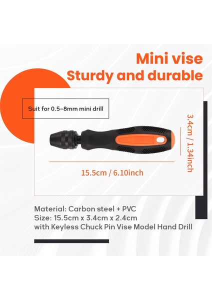 0,5-8mm Anahtarsız Mandrenli Pim Mengeneli Mini El Matkabı Model El Matkabı (Yurt Dışından) fırsatları