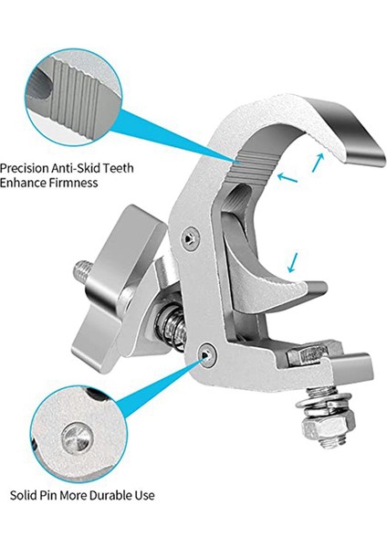 4packstage Aydınlatma Klipsi Kancası, Alüminyum Alaşımlı Profesyonel Raf Kelepçesi, Baş Sahne Sahne Aydınlatma Armatürlerini Taşımak Için (Yurt Dışından) fiyatları