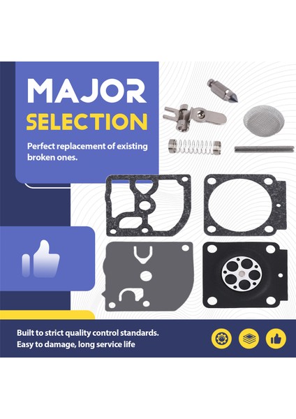 8 Set Karbüratör Tamir Takımı Trimmer Parçaları RB-100 Conta Diyafram Stihl HS45 FS55 FS38 BG45 MM55 4137 Zama C1Q (Yurt Dışından) fırsatları