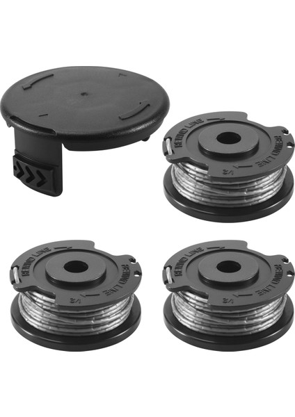 3 Paket Misinalı Kesme Makinesi F016800569 Makara Misinası ve F016F04557 Makara Kapağı Bosch Easy Grass Cut Art 23SL 26SL Için (Yurt Dışından)