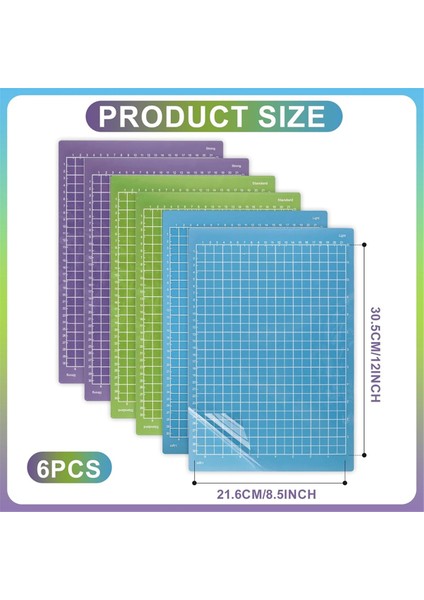 Cricut Joy Xtra Için 6 Adet 8,5X12IN Kesme Matı (Standardgrip, Lightgrip, Stronggrip), Yeniden Kullanılabilir Kesme Matları (Yurt Dışından) fiyatları