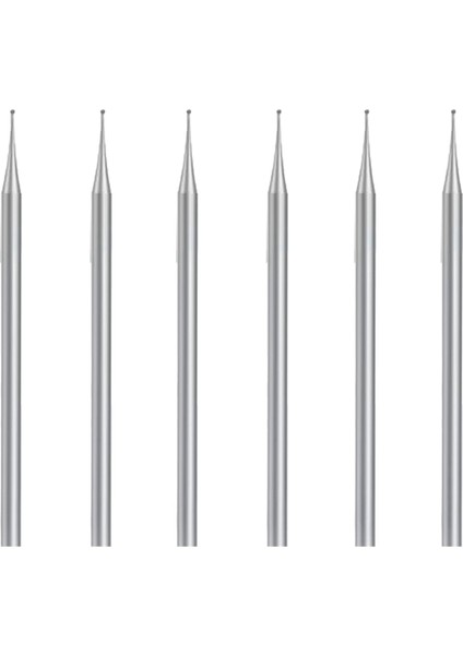 6 Adet Küresel Freze Seti, 3/32 Inç Saplı Küre Frezeler Mücevher Oyma Uçları (1,2 Mm) (Yurt Dışından)