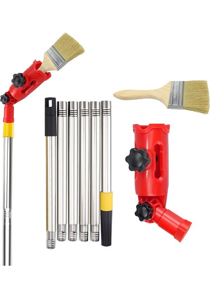 Çok Açı Boya Fırçası Uzatma Direği Seti El Tipi Boya Aleti Uzatma Bağlantı Braketi Tavan, Pencere Için Uygun (Yurt Dışından)
