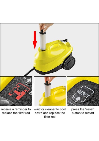 Karcher Sc 2u SC2UP Sc3 SC3U SC3UP Dik Premium Serisi Buharlı Temizleyici Aksesuarları Için Kireç Çözücü Kartuş Filtre Çubuğu (Yurt Dışından) modelleri