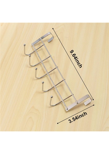 Kapı Üstü 5 Kanca Ev Banyo Düzenleyici Raf Giysi Mont Şapka Havlu Askısı Paslanmaz Çelik Iyi Yük Taşıma (Yurt Dışından) indirimleri