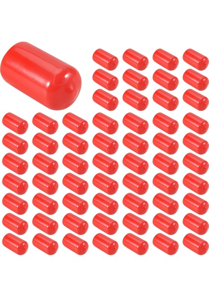 100 Adet Kauçuk Uç Kapakları 12MM Id Pvc Yuvarlak Boru Cıvata Kapağı Kapağı Vida Dişi Koruyucuları Kırmızı (Yurt Dışından) fiyatları