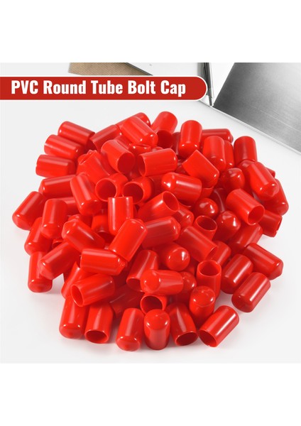 100 Adet Kauçuk Uç Kapakları 12MM Id Pvc Yuvarlak Boru Cıvata Kapağı Kapağı Vida Dişi Koruyucuları Kırmızı (Yurt Dışından) indirimleri