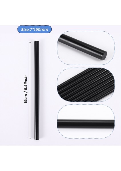 10 Adet Sıcak Eriyen Tutkal Yapıştırıcı Çubukları 150X7MM Siyah (Yurt Dışından) fırsatları