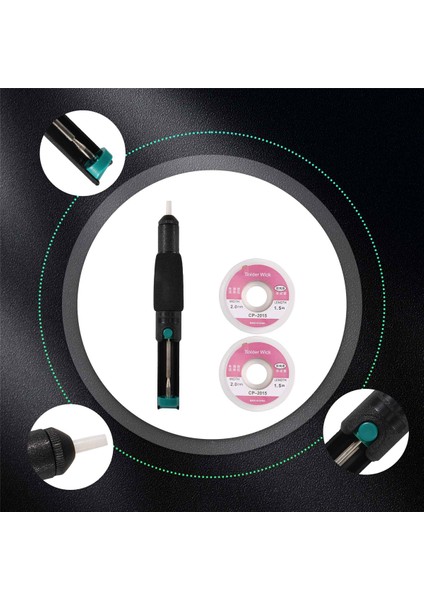 Lehim Fitili ve Lehim Sökme Pompası Lehim Emici ve Lehim Sökme Fitili 2 Adet Lehim Örgüsü (2mm Genişlik, 1,5m Uzunluk) (Yurt Dışından) indirimleri