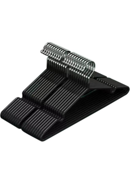 Kaymayan Tasarımlı Elbise Askıları, Iz Bırakmayan Elbise Askıları, Sağlam Ağır Hizmet Tipi Elbise Askıları Siyah (Yurt Dışından)