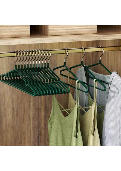 Kaymayan Tasarımlı Elbise Askıları, Iz Bırakmayan Elbise Askıları, Sağlam Ağır Hizmet Tipi Elbise Askıları Siyah (Yurt Dışından) modelleri