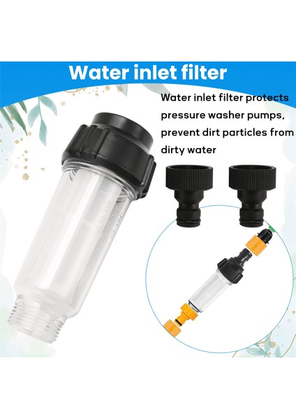 Su Filtresi Bahçe Hortumu, 3/4 Inç Su Ön Filtresi Su Filtresi Seti 5 Filtre Eklentisi + 2 Hızlı Adaptör (Yurt Dışından) indirimleri