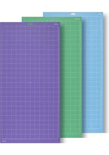 Cricut Maker 3, Explore 3, Air 2 Kesim Matı Aksesuarları 12X24 Inç, 3'lü Paket Karışımı ile Uyumlu Yedek Kesme Matı (Yurt Dışından)