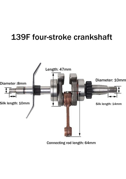 Honda 139F Için Çim Biçme Makinesi Krank Mili Stroklu Tırmık Ana Krank Mili Düzeltici Çalı Kesici Trimmer Üfleyici Parçaları (Yurt Dışından) indirimleri