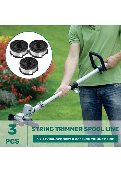Black+Decker AF-100-3ZP 30FT 0,065 Inç Trimmer Misinası Için 3 Paket Trimmer Yedek Makarası (Yurt Dışından) fırsatları