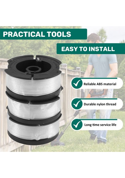 Black+Decker AF-100-3ZP 30FT 0,065 Inç Trimmer Misinası Için 3 Paket Trimmer Yedek Makarası (Yurt Dışından) indirimleri