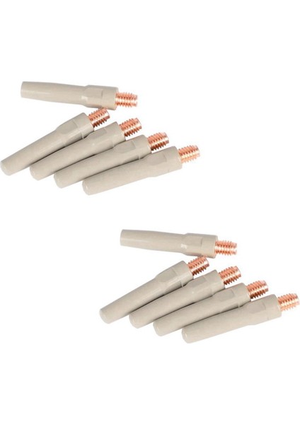 10 Adet Kaplamalı Iletken Nozul, Iki Yönlü Kaynak Iletken Nozul, Tel Tıkanıklığı Yok ve Kaynak Cürufu Yok 8.8X45X1.2 (Yurt Dışından)