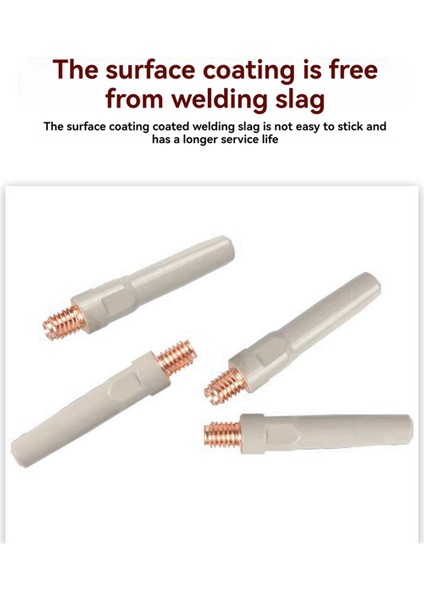 10 Adet Kaplamalı Iletken Nozul, Iki Yönlü Kaynak Iletken Nozul, Tel Tıkanıklığı Yok ve Kaynak Cürufu Yok 8.8X45X1.2 (Yurt Dışından) fiyatları