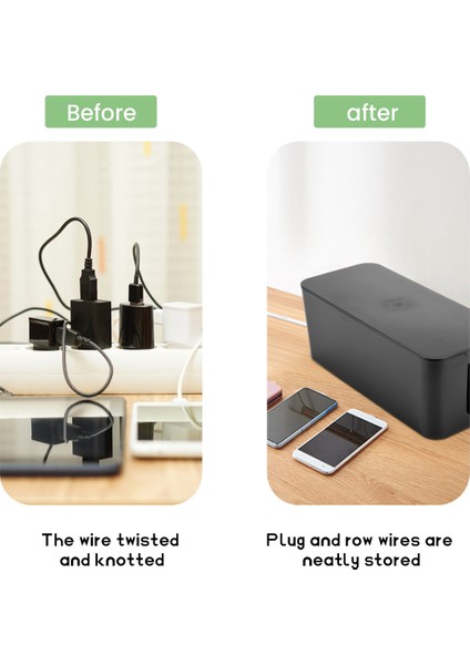 Kablo Yönetim Kutusu, Kablo Saklama Kutusu, Priz Grubunu Gizlemek Için Kullanılır, Ev/ofis Için Uygun (Siyah) (Yurt Dışından) indirimleri