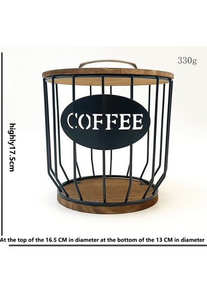 Delikli Kahve Kapsülü Saklama Sepeti Meyve Kahve Pod Düzenleyici Tutucu Ev Kafe Otel Siyah (Yurt Dışından) indirimleri